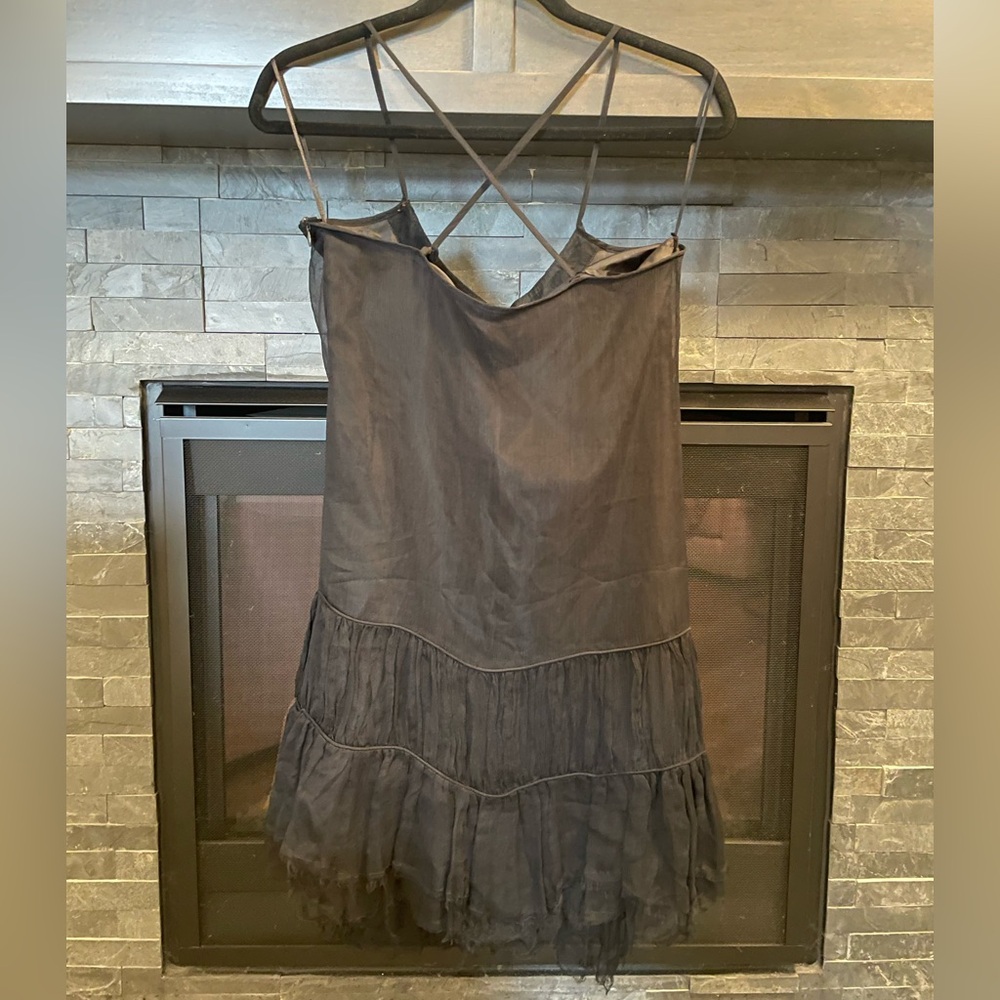 Zara Basic Black Silk Dress - Size S